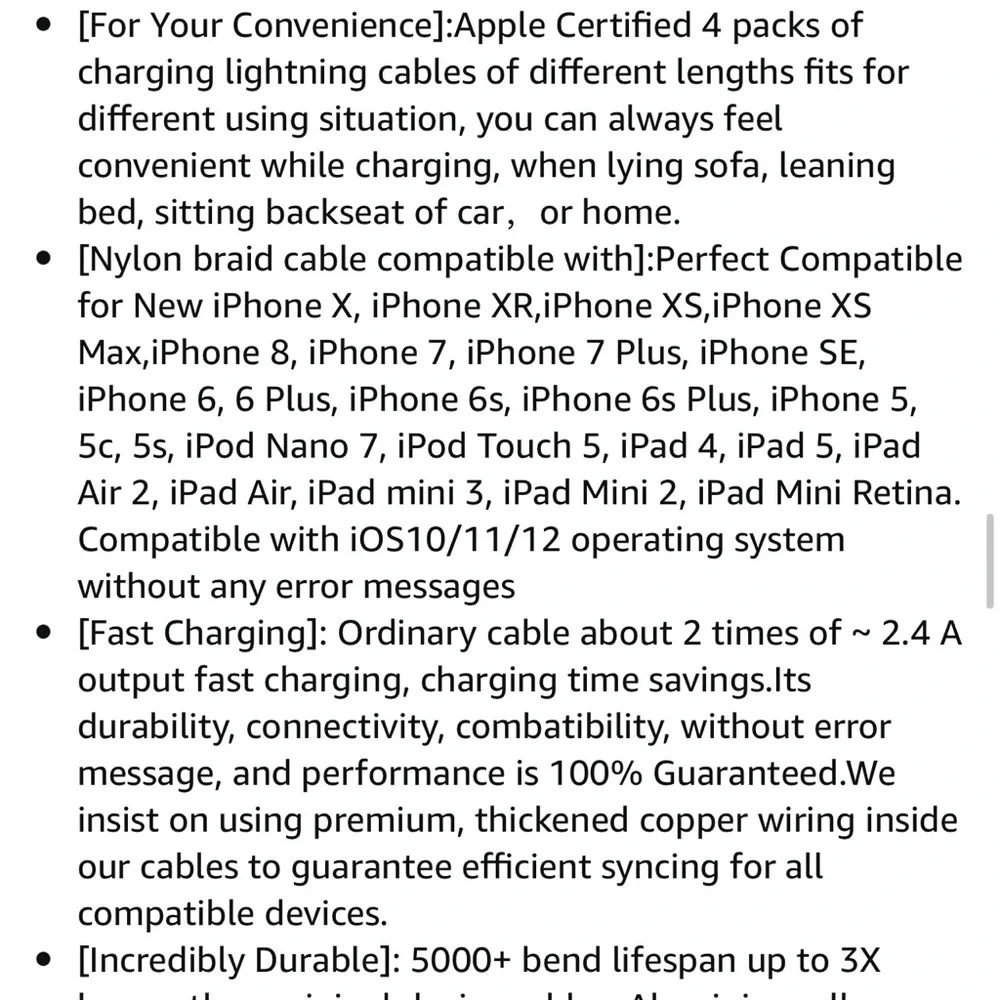 iPhone Charging Cables